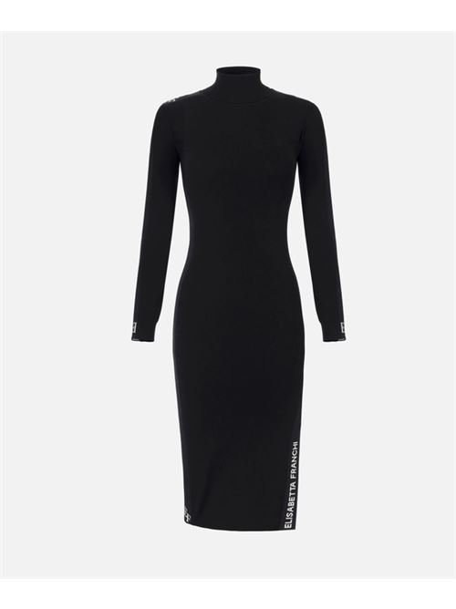 TURTLENECK DRESS ELISABETTA FRANCHI | AM03S56E2EF3 Nero/Milk